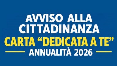 Carta "Dedicata a Te" Annualità 2026